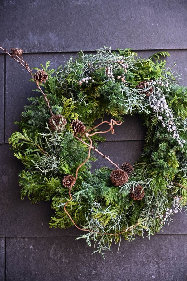 ナチュラルグリーンリース 直径約35センチ前後