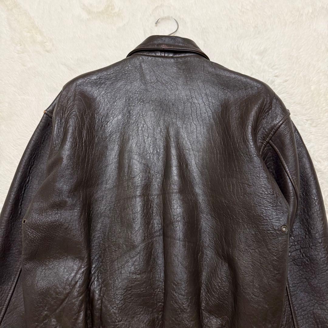 AVIREX A-2 フライトジャケット 本革 レザー Sサイズ ブラウン