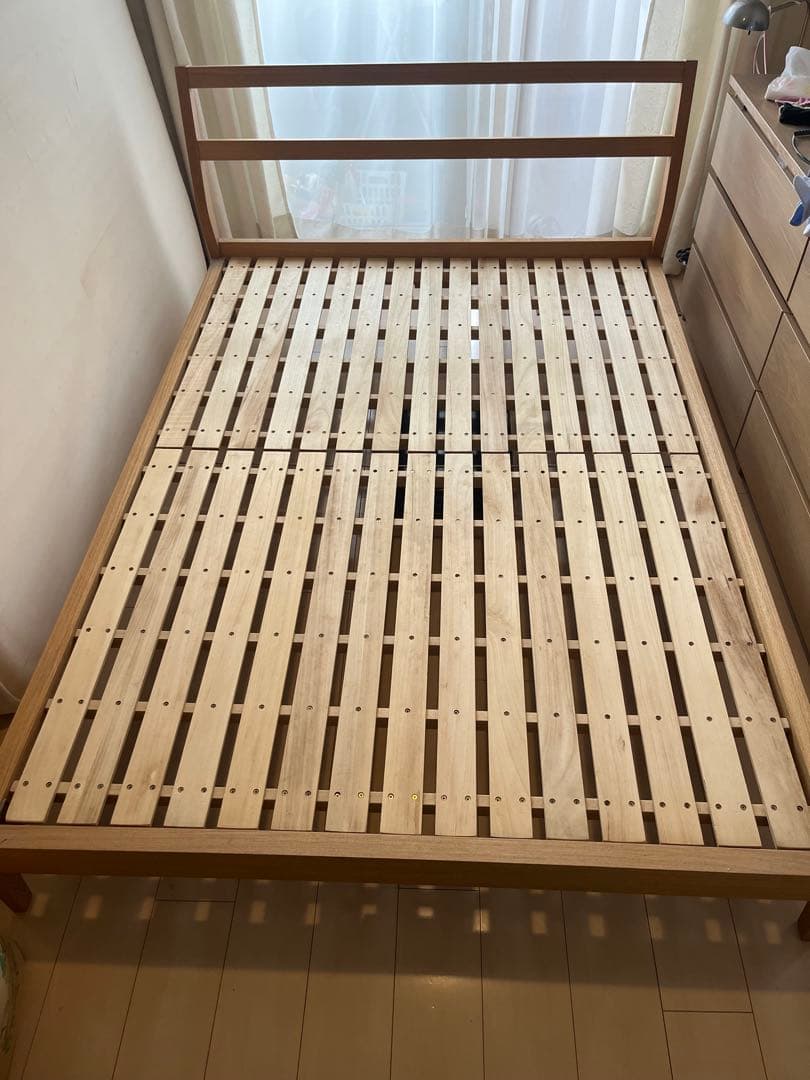 Y.E様用　無印良品 タモ材 ダブルベッド　直接引取