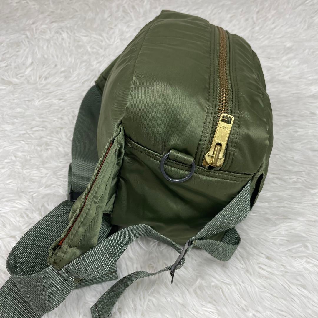 超極美品✨PORTER✨タンカー✨ウエストボディバッグ✨希少人気カラー✨カーキ緑
