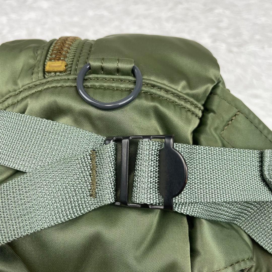 超極美品✨PORTER✨タンカー✨ウエストボディバッグ✨希少人気カラー✨カーキ緑