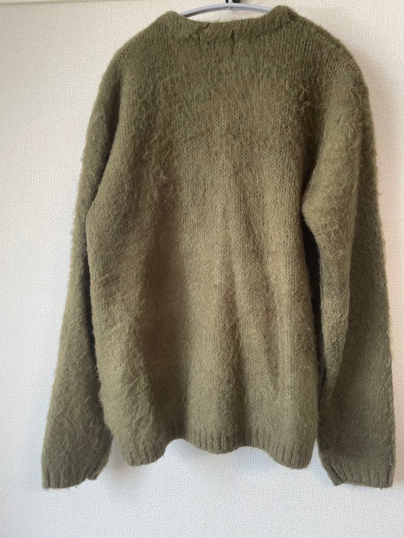 UNIVERD72 モヘアカーディガン オリーブ グリーン