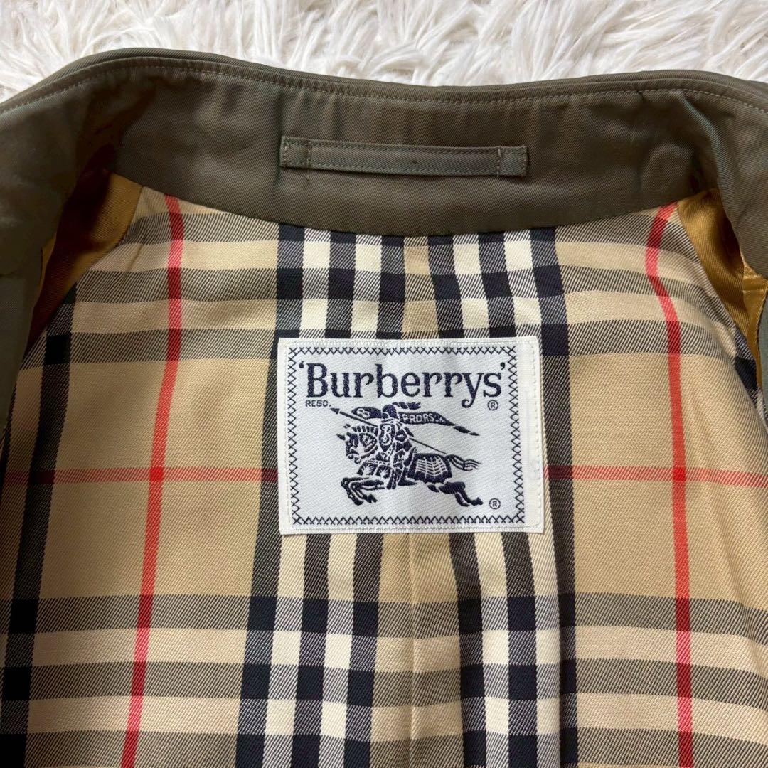 極美品　バーバリー　トレンチコート　ロング　玉虫　ベルト完備　ヴィンテージ