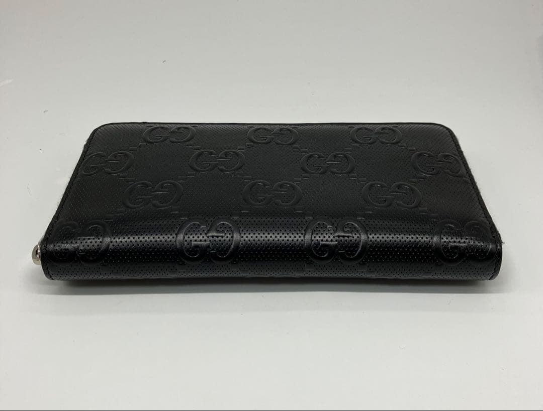 ⭐️ 極美品 グッチ GG エンボス ジッピー オーガナイザー 長財布 ブラック