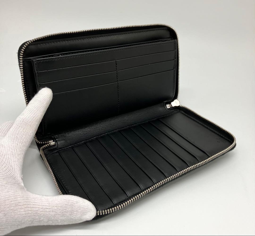 ⭐️ 極美品 グッチ GG エンボス ジッピー オーガナイザー 長財布 ブラック