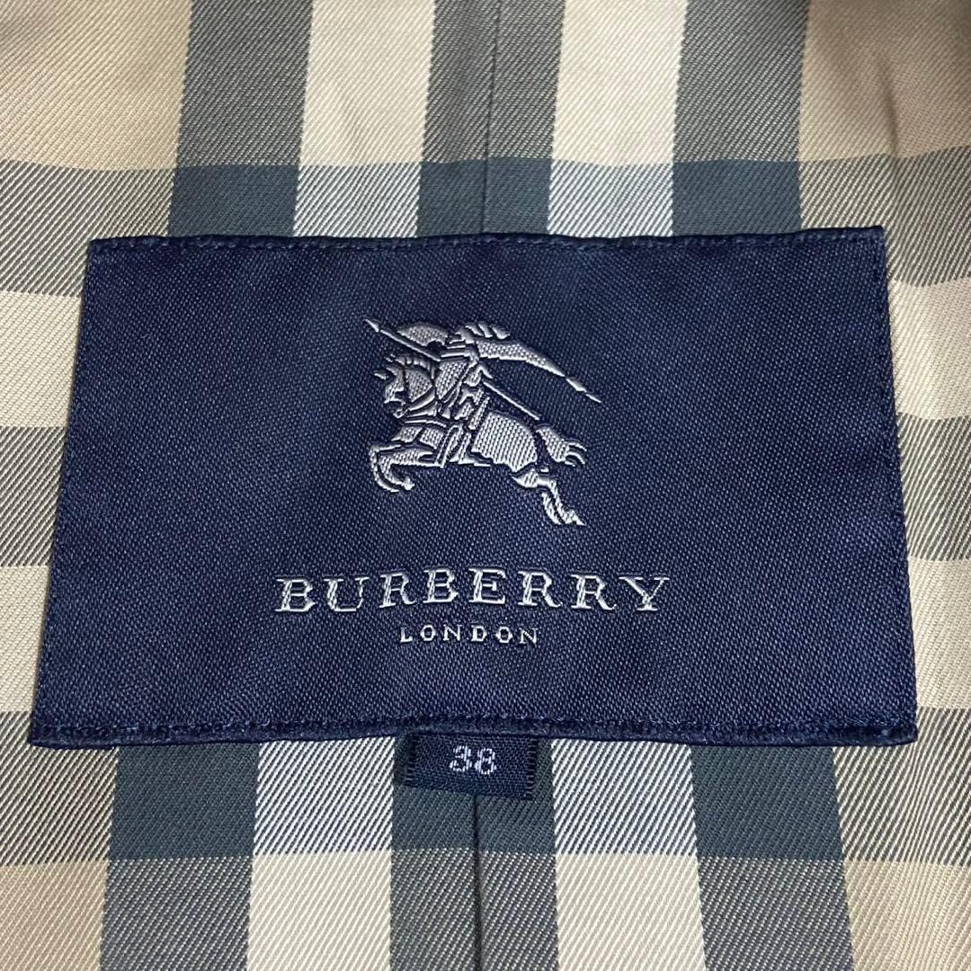 極美品● バーバリーロンドン トレンチコート ベルト ノバチェック ベージュ M