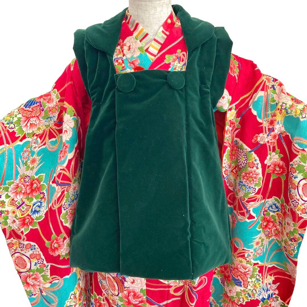 アンティーク3歳 女の子 子供着物 七五三 アンティーク着物 NO110