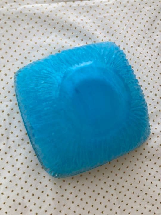 イワタガラス　灰皿　ブルー　極レア　アンティーク　有名職人岩田氏