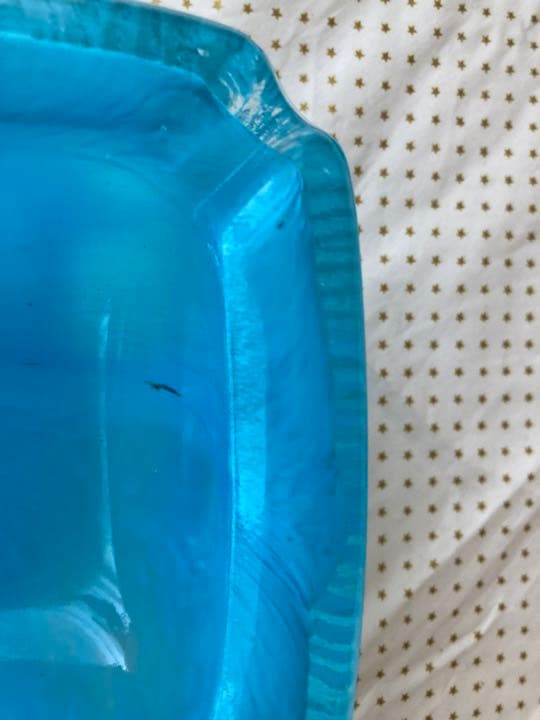 イワタガラス　灰皿　ブルー　極レア　アンティーク　有名職人岩田氏