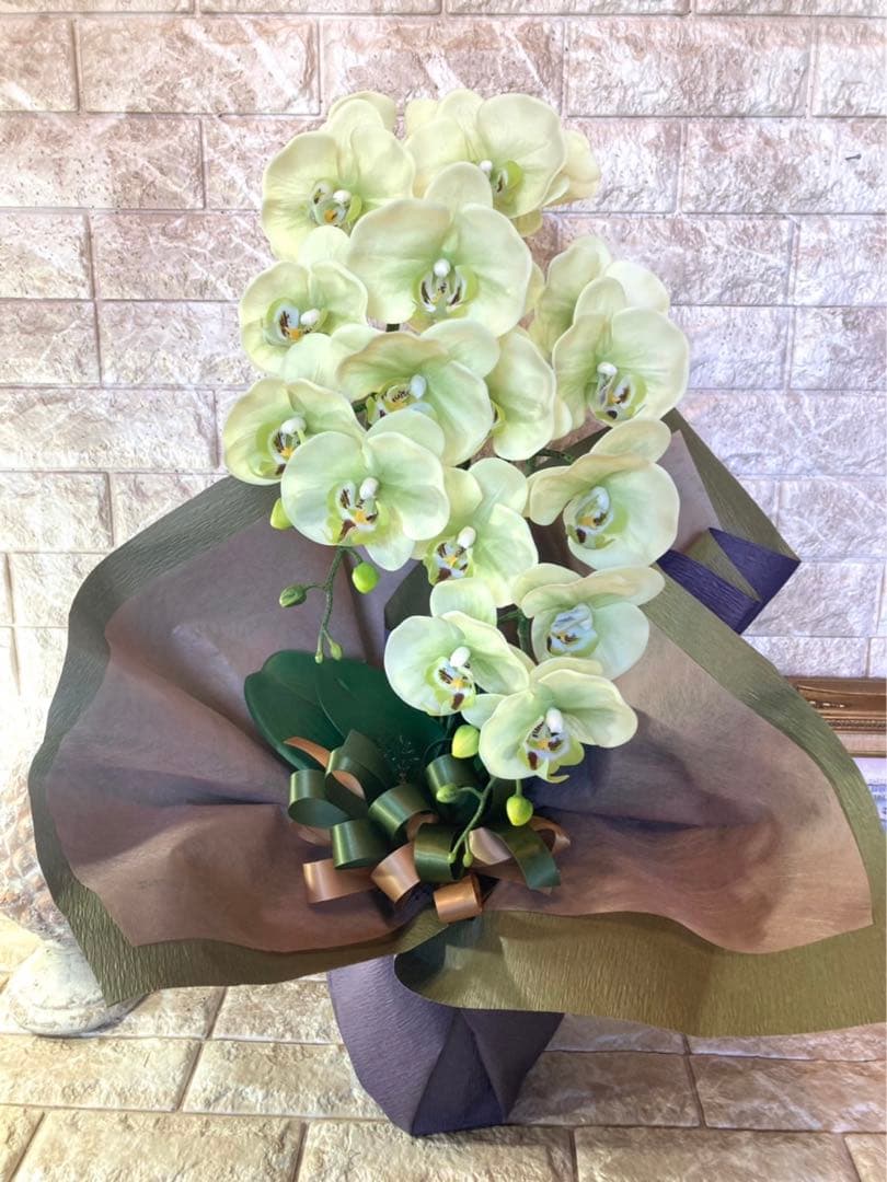 光触媒　人工観葉植物　ウォールグリーン　フェイクグリーン　リアル胡蝶蘭70gg