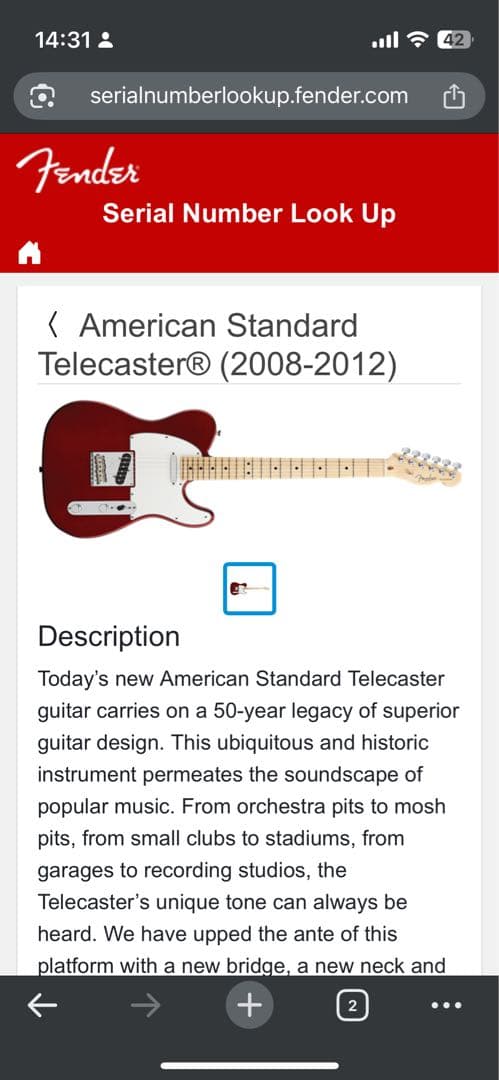Fender USA Telecaster テレキャス　2012年製 ジャンク