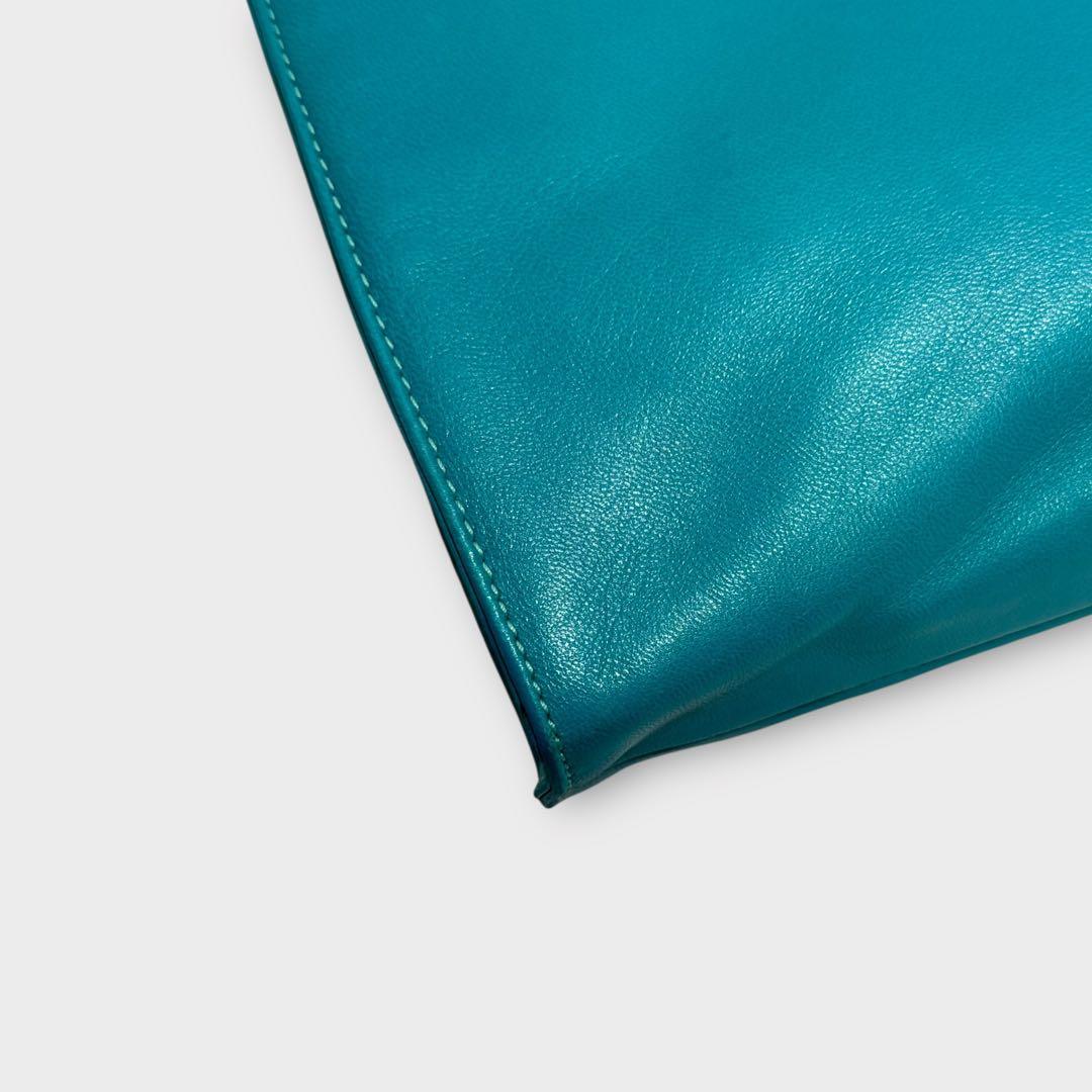 超美品✨LOEWE ロエベ　ショルダーバッグ　トートバッグ　青緑系　A5サイズ