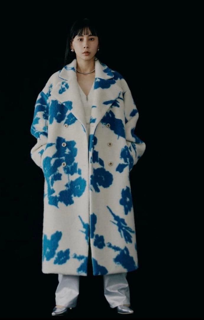 【未使用級】Ameri UND SHADOW FLOWER WOOL COAT