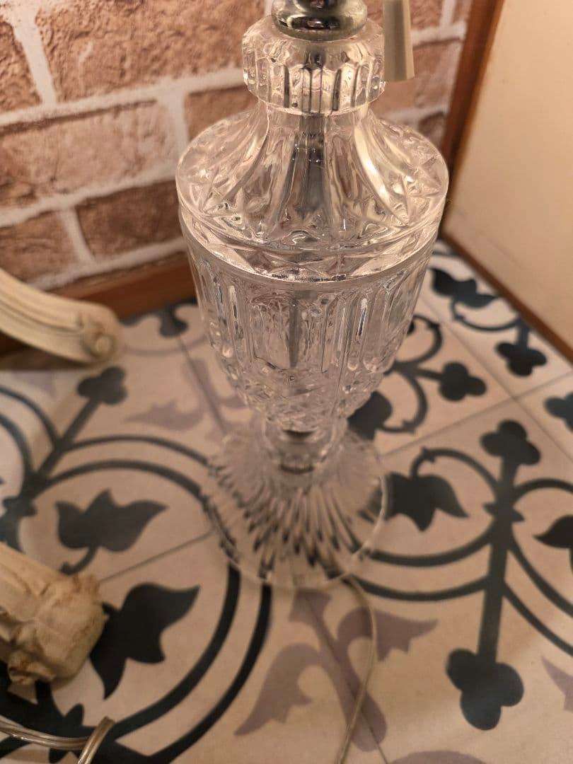 アンティーク　ガラスランプ