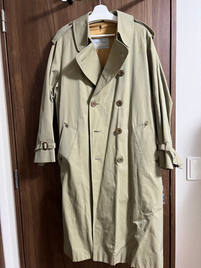 Aquascutum ベージュ トレンチコート 一枚袖