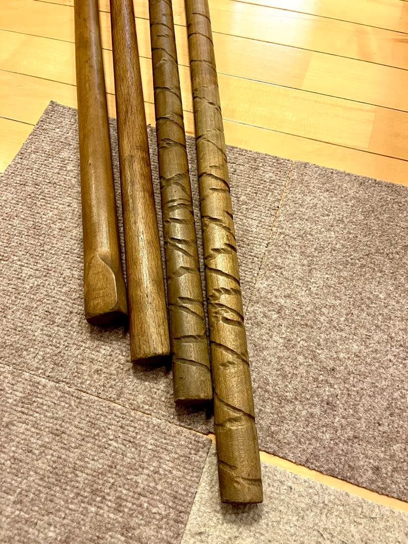 在銘夜叉龍他　極上造林鎌4本まとめて　草刈鎌 大鎌 林業 草刈　長柄鎌