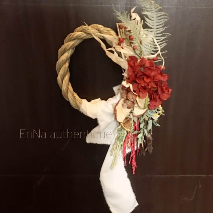 46 しめ縄 しめ飾り 正月飾り ドライフラワー スワッグ インテリア 雑貨