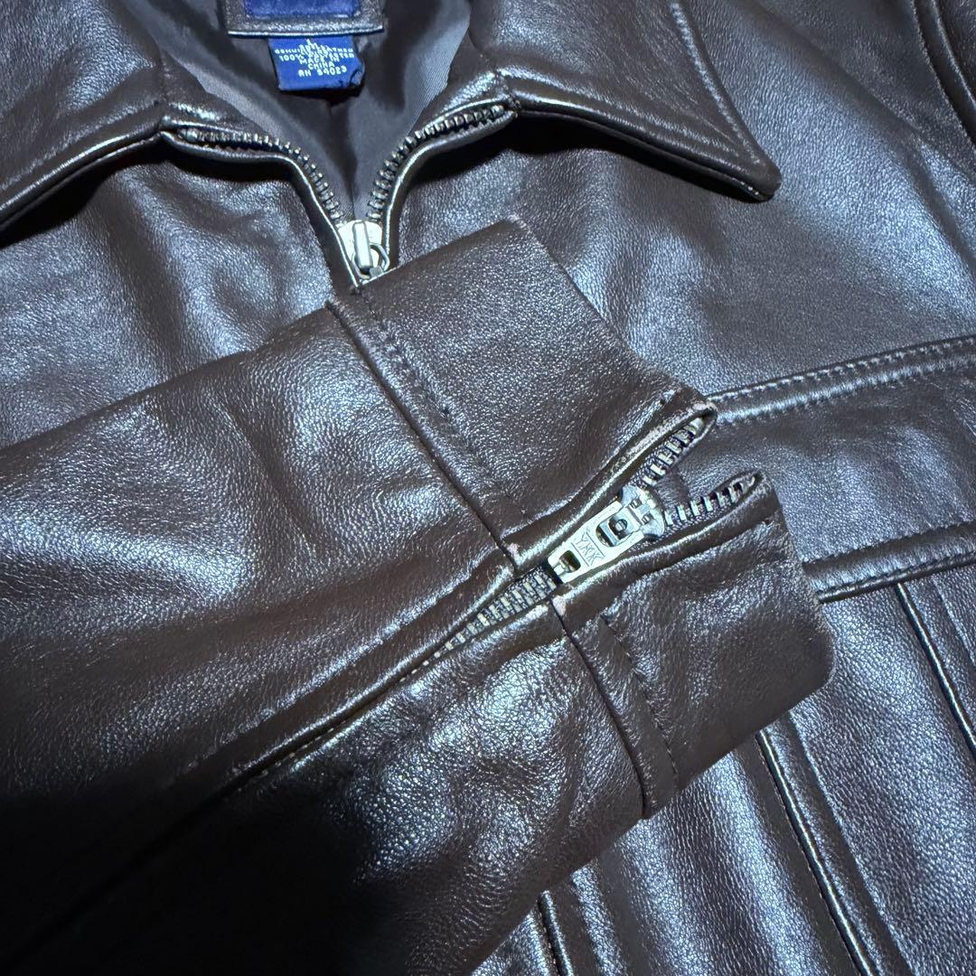 ジャケット・アウター 90'sGap single zip cropped leatherjacket