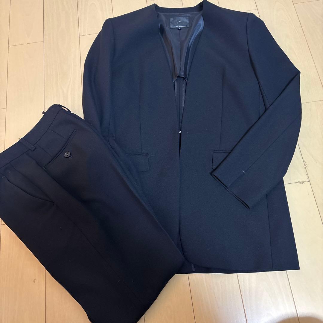 23区　パンツスーツ　セットアップ　黒　サイズ36