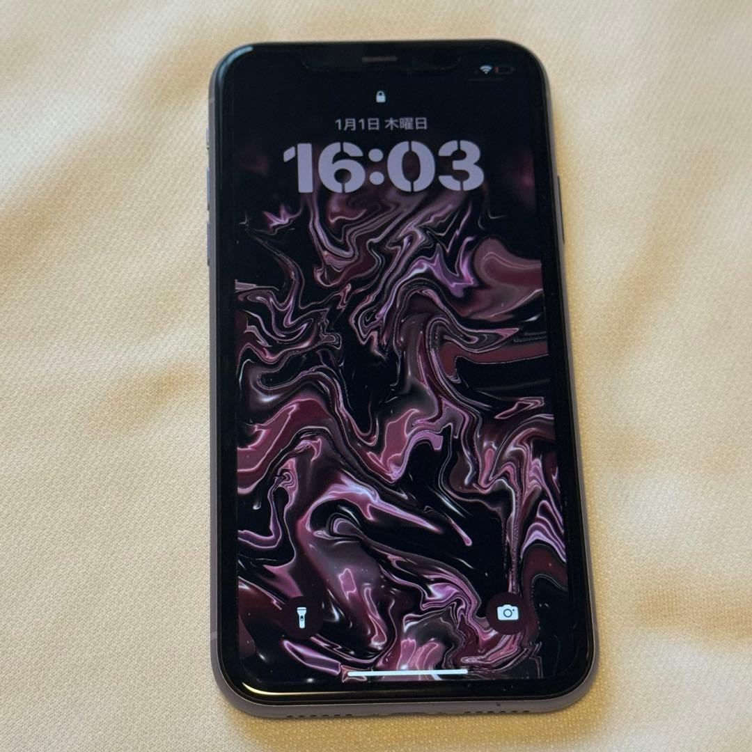 iPhone 11 128GB 初期化済 動作確認済 背面 割れあり