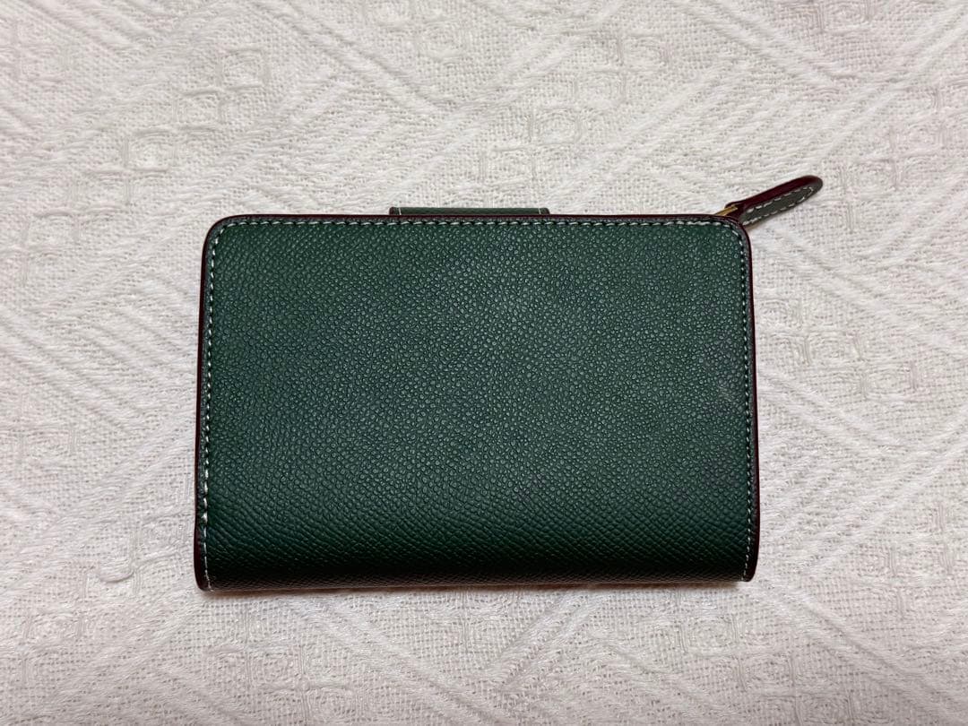 コーチ二つ折財布C6390 グリーン アウトレット