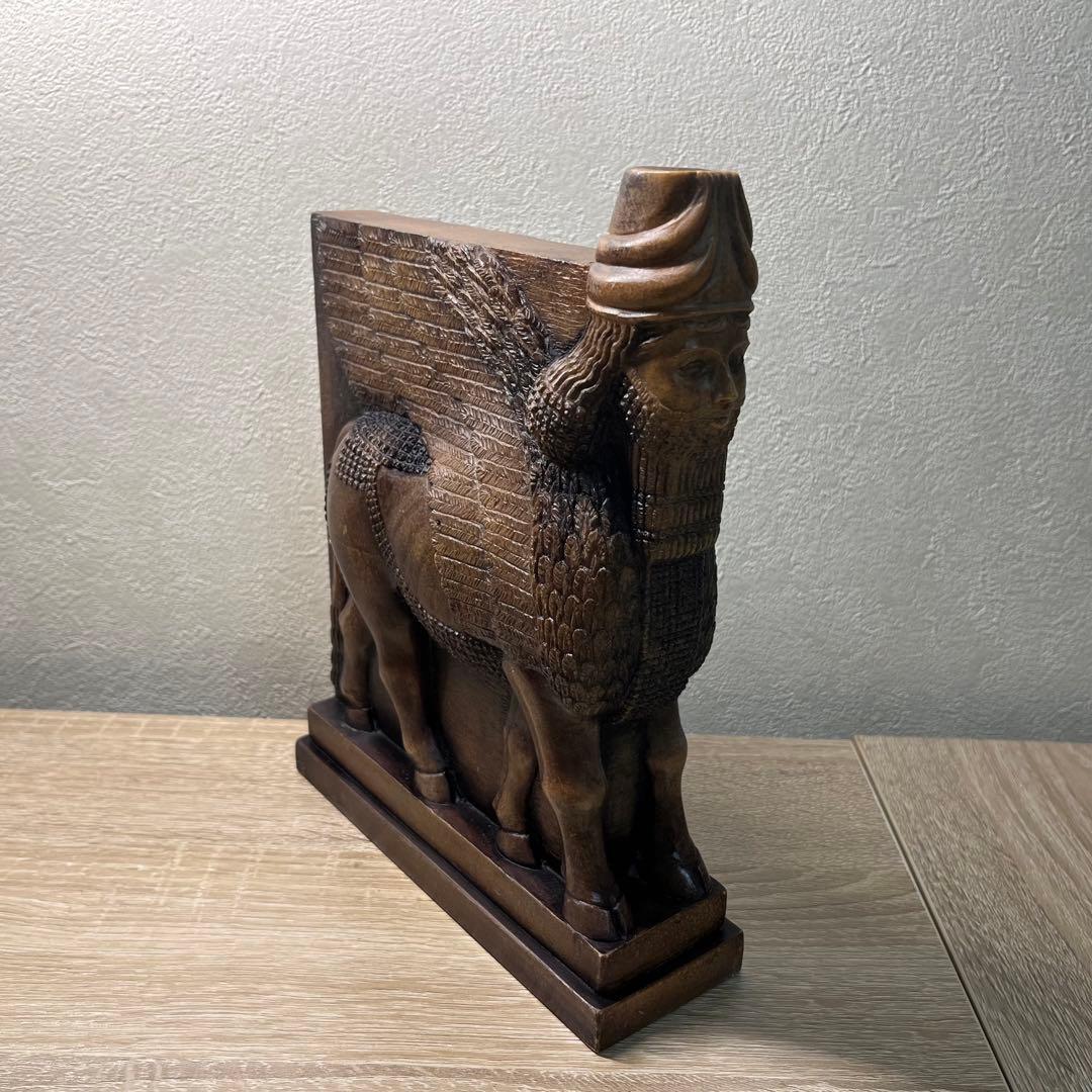 大英博物館 人頭有翼獅子像 winged bull bookstand