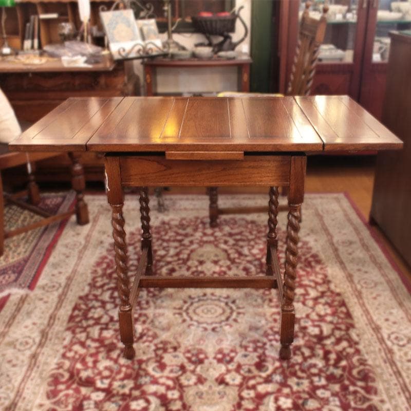 伸長式ダイニングテーブル 60cm~100cm オーク モダン 605-284