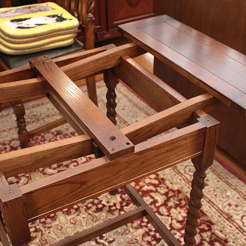 伸長式ダイニングテーブル 60cm~100cm オーク モダン 605-284