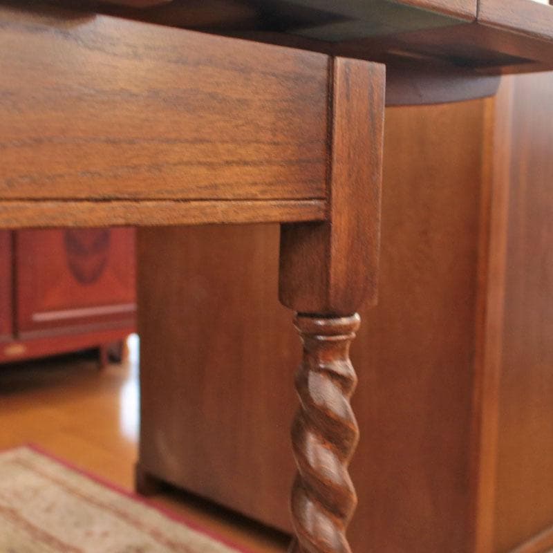 伸長式ダイニングテーブル 60cm~100cm オーク モダン 605-284