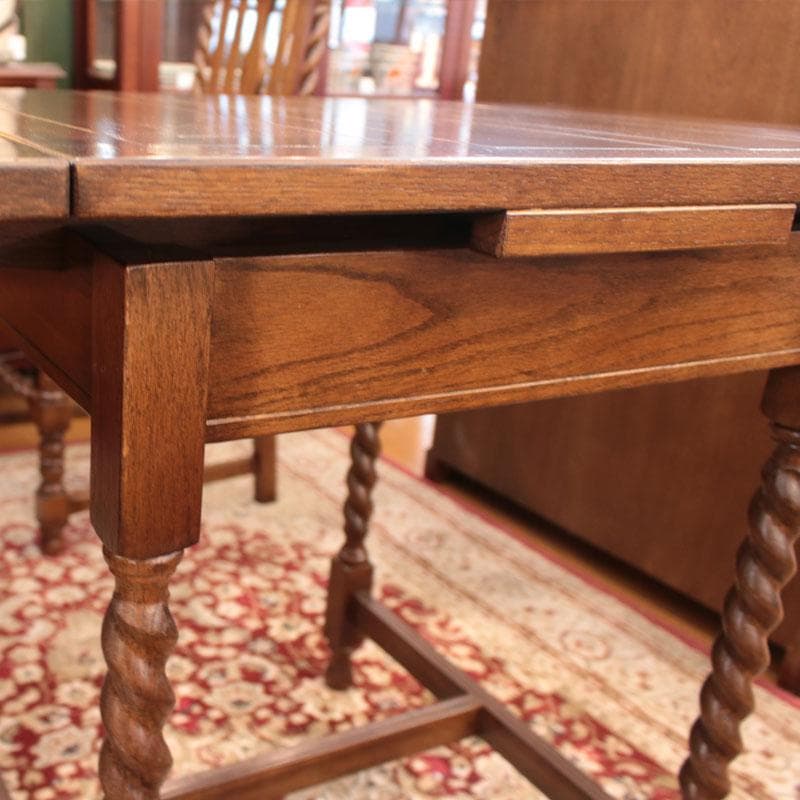 伸長式ダイニングテーブル 60cm~100cm オーク モダン 605-284