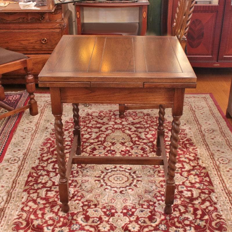 伸長式ダイニングテーブル 60cm~100cm オーク モダン 605-284