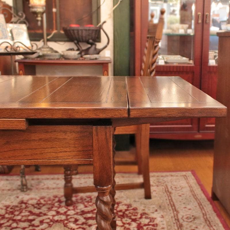 伸長式ダイニングテーブル 60cm~100cm オーク モダン 605-284