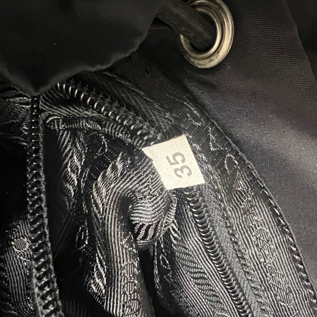 美品✨PRADA プラダ リュック バックパック ナイロン 三角ロゴ ブラック