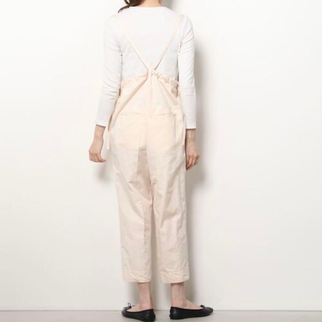 ドゥロワー Drawer コットンシルクオーバーオール　サロペット黒34