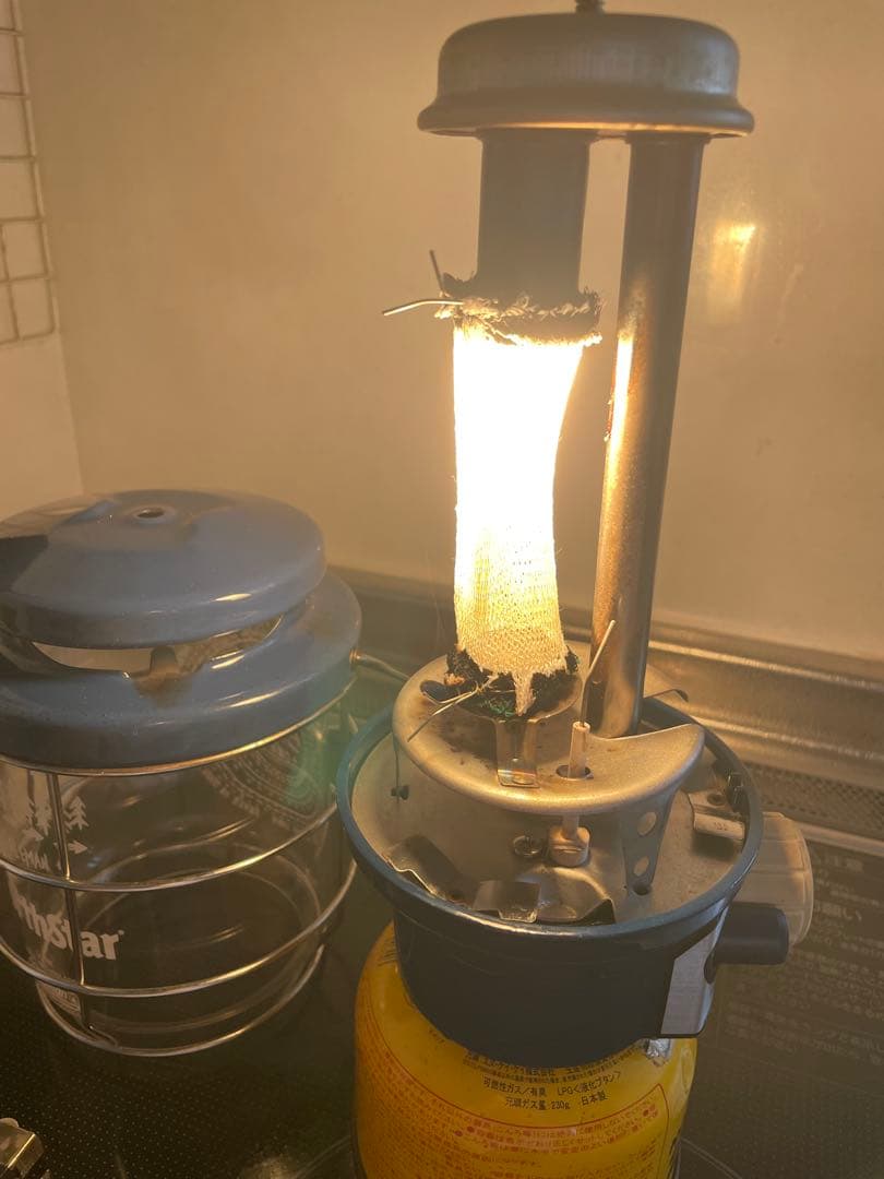 ノーススター　ガスランタン　Coleman モンロ インディゴレーベル