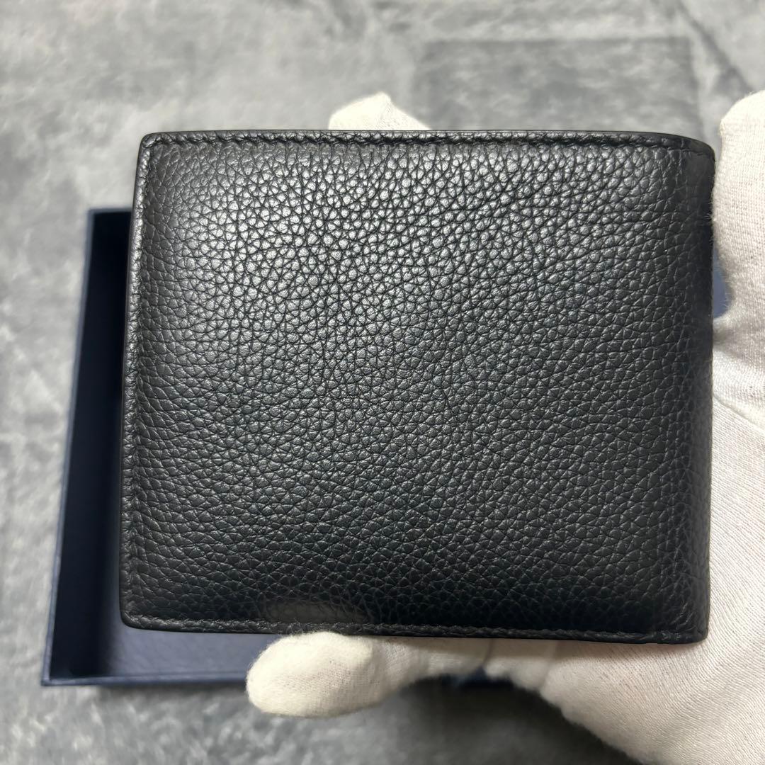 Christian Dior ブラックレザー 二つ折り財布