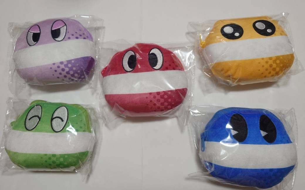 pop'n music ポップ君 ぬいぐるみパスケース　全5種セット