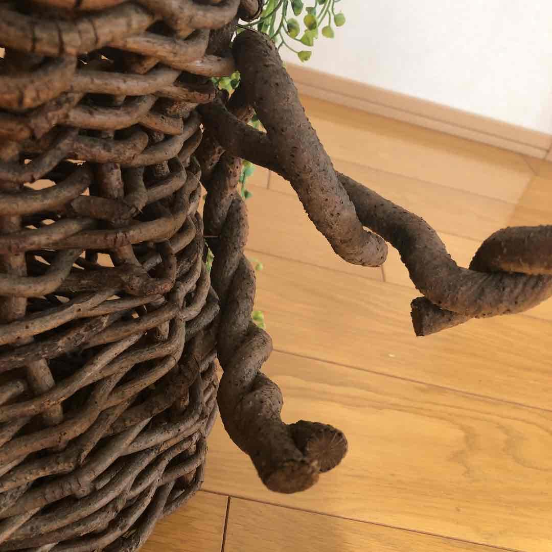 アンティーク　籠　アケビ