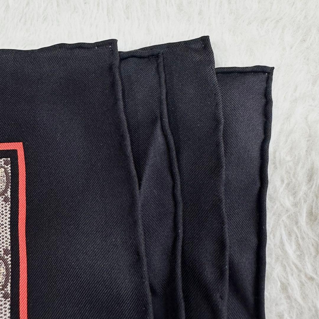 現行タグ✨GUCCI グッチ 大判スカーフ GG柄 ビー bee 総柄 シルク