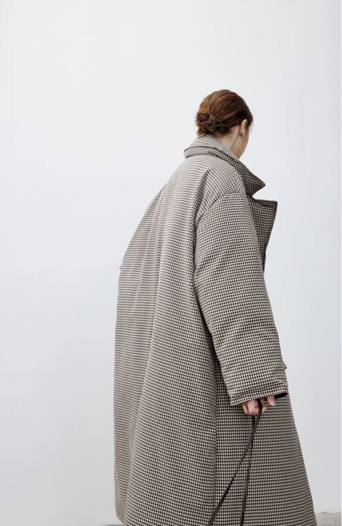 tageechita クラシカルチェックダウンコート