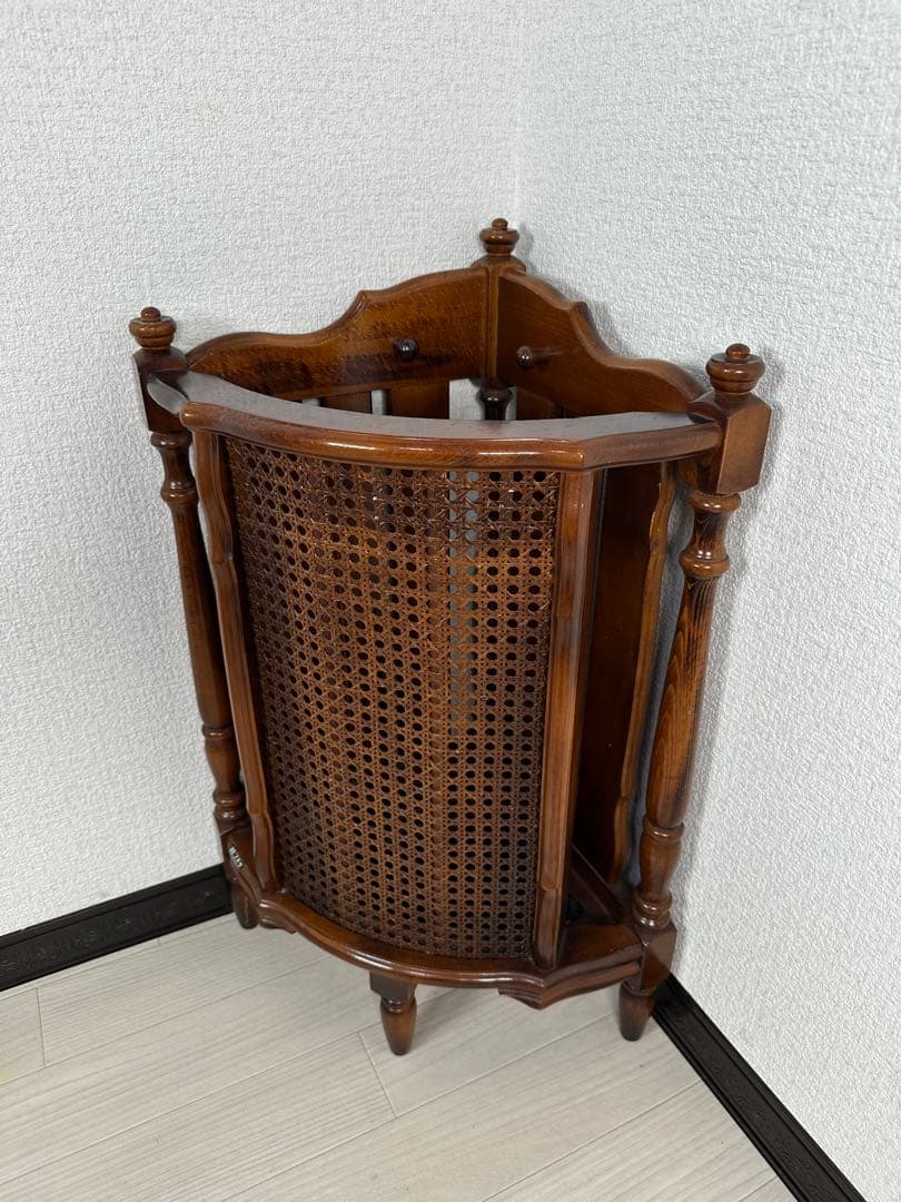 カリモク コーナー 傘立て コロニアル 木製 インテリア 家具 ※i4※