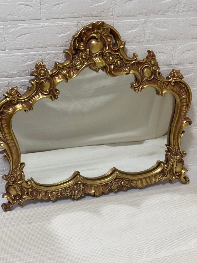 イタリア製 ミラー ゴールド 金 壁掛け