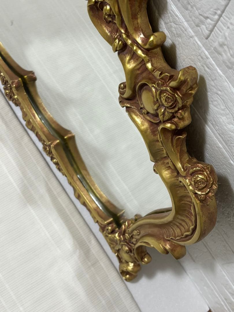 イタリア製 ミラー ゴールド 金 壁掛け