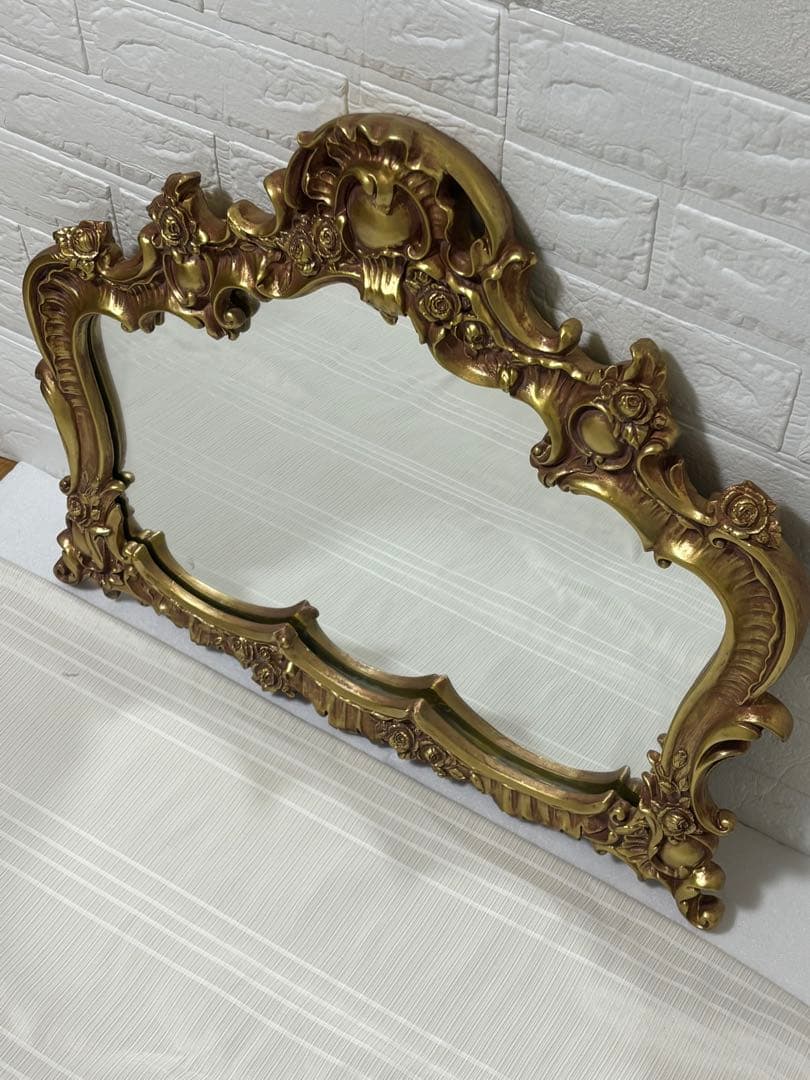 イタリア製 ミラー ゴールド 金 壁掛け