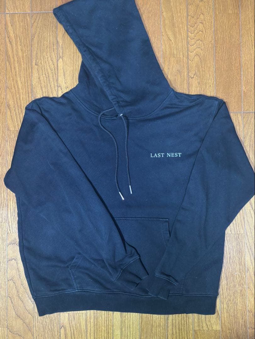 LAST NEST ブラックパーカー Lサイズ バックロゴ