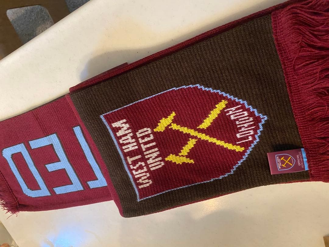 ウエストハム　サッカーマフラー　田中シェンWest Ham United YGM