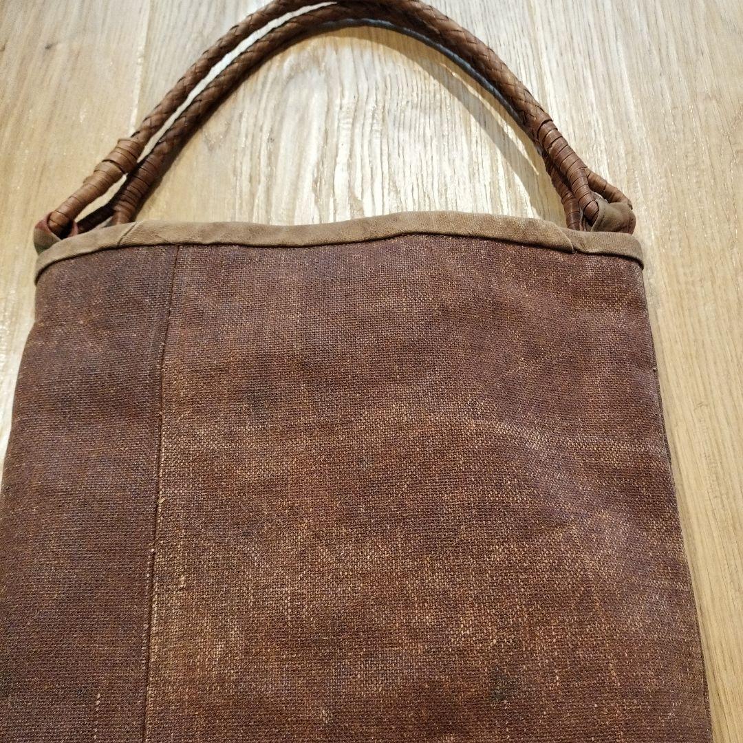 古布 酒袋 大漁旗柿渋染 トートバッグ