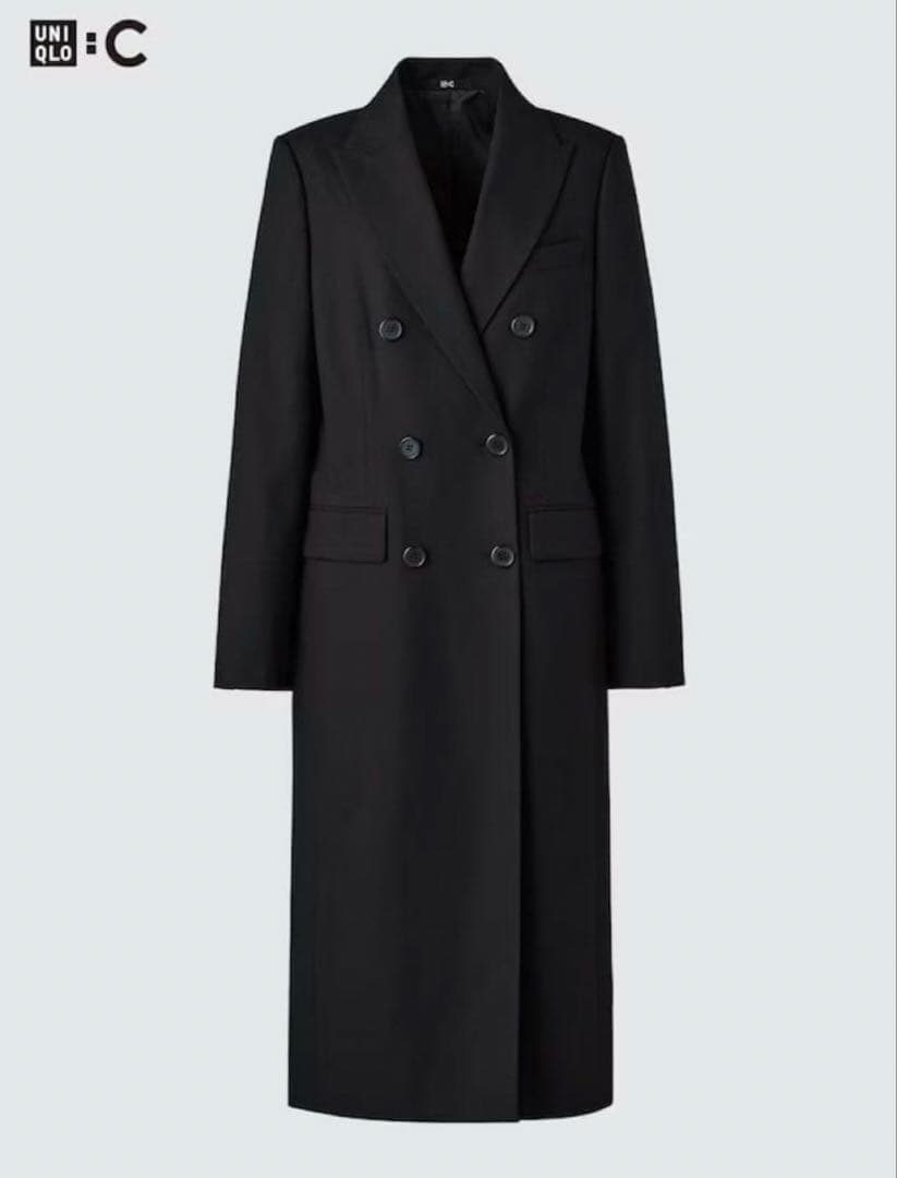 UNIQLO:C ダブルロングコート XXL ブラック