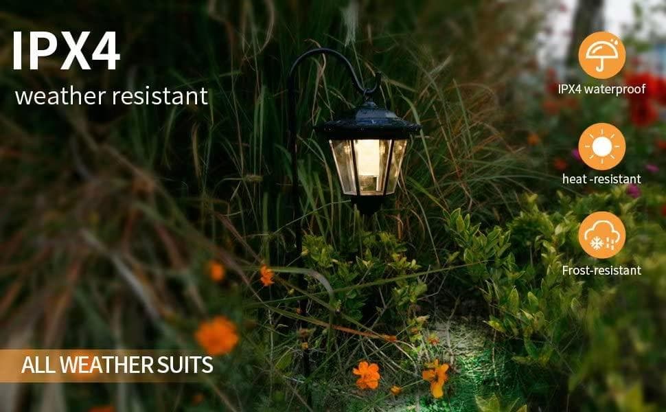 防水 ソーラー屋外 ガーデニングライト 吊り下げランタン2個組