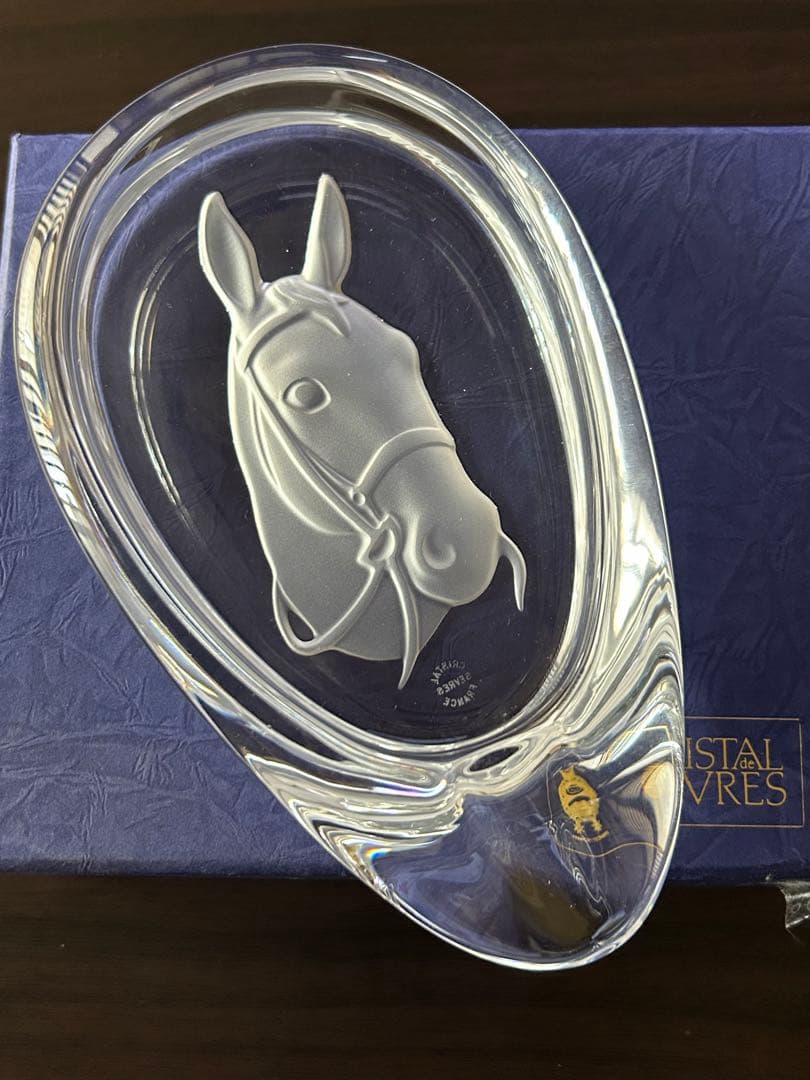 ウマの灰皿 フランス  馬SEVRES セーブル　クリスタル